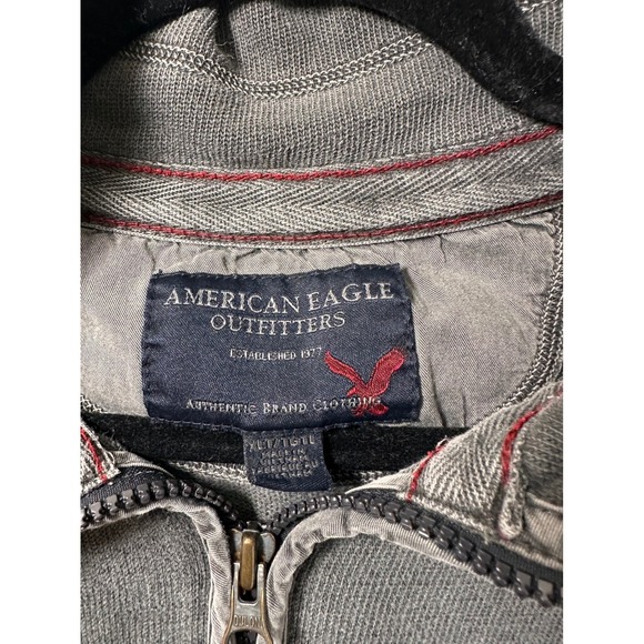 American Eagle Outfitters Mens Vintage Style Quarter Zip Pullover Tall - Picture 2 of 4
